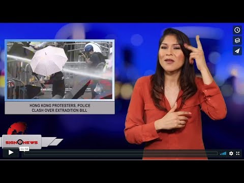 Hong Kong protesters, police clash over extradition bill (ASL - 6.12.19)