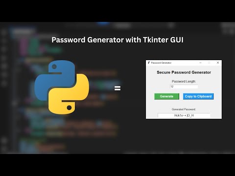 Python Password Generator With Tkinter Gui Complete Beginner Tutorial