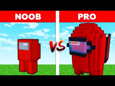 Minecraft NOOB vs PRO: AMONG US HOUSE BUILD! CREWMATE IMPOSTOR BASE