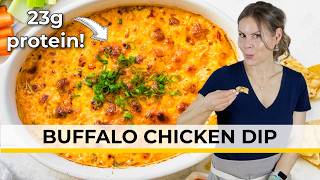 BUFFALO CHICKEN DIP with cottage cheese | healthy, high-protein recipe!