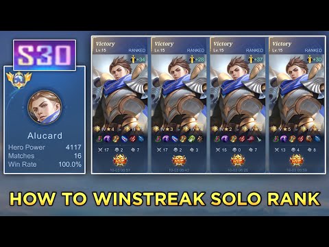 HOW TO WINSTREAK USING ALUCARD IN SOLO RANK GAME!?