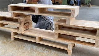 Creative Ways to Recycle And Reuse Wood Pallets // How To Make a TV Stand From Recycled Pallets