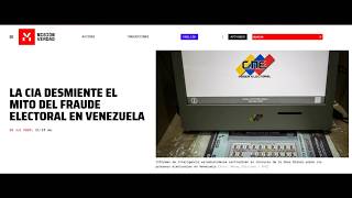 Hasta la CIA lo reconoce: el fraude electoral en Venezuela es un mito
