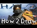 How To Draw Master Chief's Helmet Mask From ...