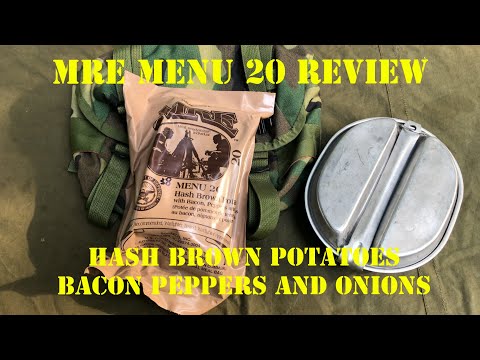 U.S. MRE Menu 20 Hashbrown Potatoes Bacon Peppers &...
