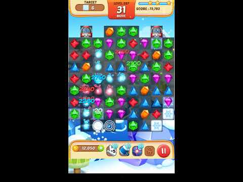 Jewel Match King Level 287 - Walkthrough ( No Booster )