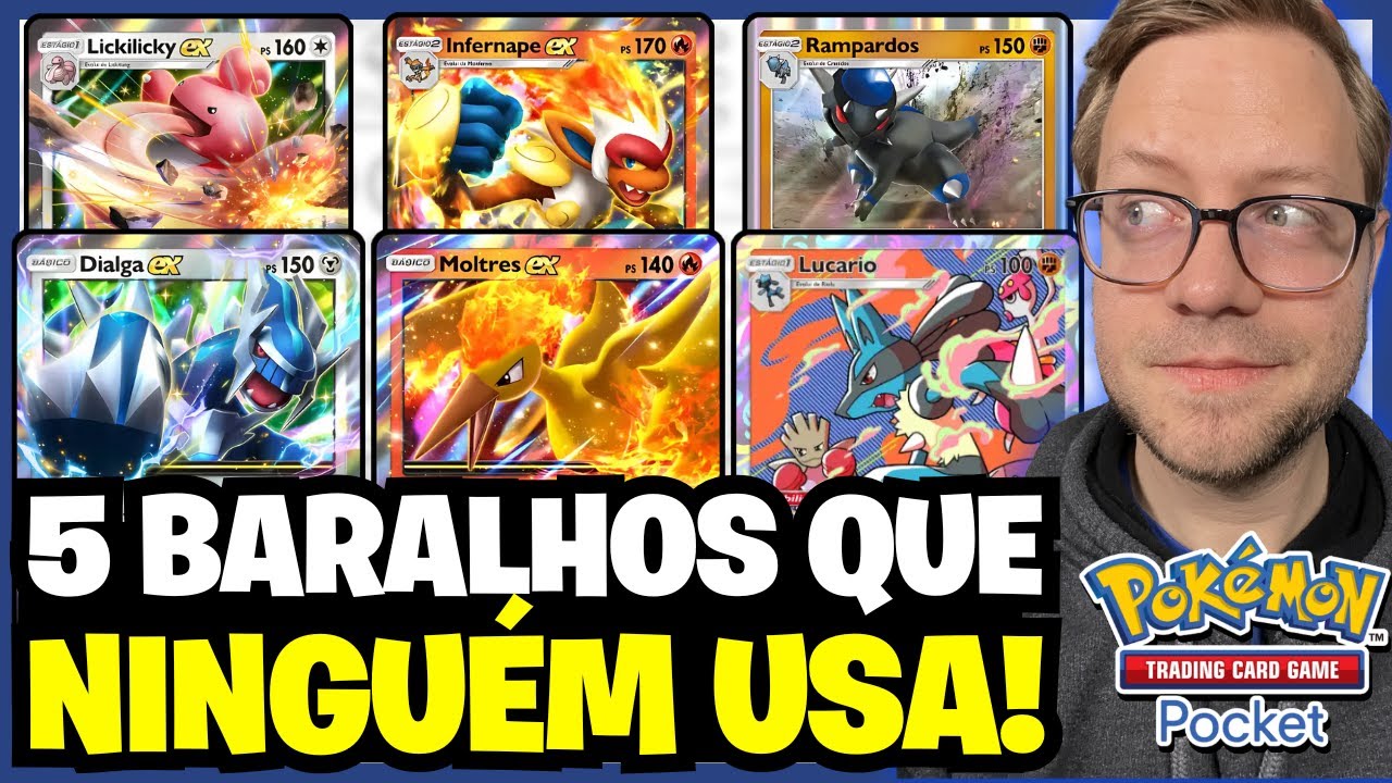 5 DECKS pra quem está CANSADO de Pokémon TCG Pocket (e odeia Darkrai)
