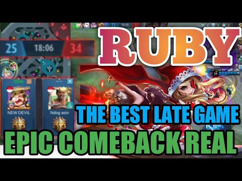 EPIC COMEBACK IS REAL BY RUBY MOBILE LEGENDS GAMEPLAY - MOBILE LEGENDS RUBY BEST BUILD 2021
