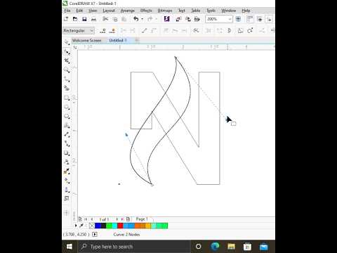 Creative N Logo Design in CorelDRAW #shorts #coreldraw