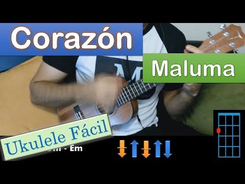 Maluma - Corazón ft Nego Do Borel /Ukulele Tutorial FACIL (ideal para principiantes)/ MoroMuiscPiano