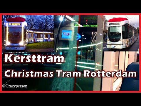 RET Kersttram ritten in Rotterdam met Muziek - Rides in the Christmas Tram