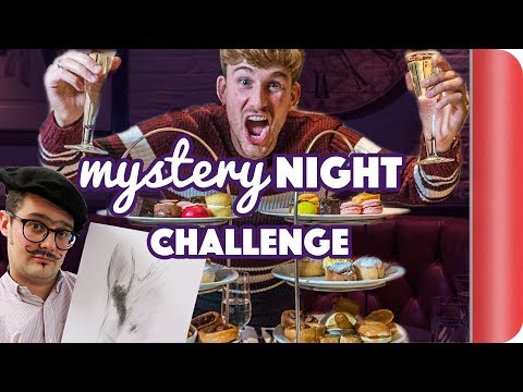 £64 Mystery Night Food Challenge - Bottomless Afternoon Tea & Life Drawing?!? | Sorted Food