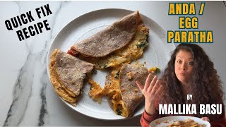 Quick fix egg or Anda paratha. A light lunch staple in my home!