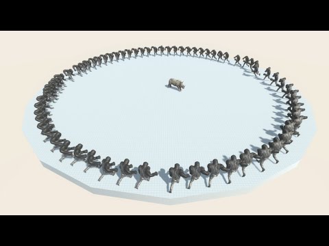 Every Unit surrounded by KNOCKOUT ARTIST GORILLA - Animal Revolt Battle Simulator