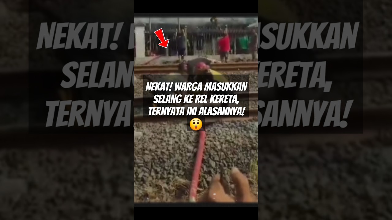 Viral! Cara Unik Warga Lindungi Selang Pemadam dari Lindasan Kereta!