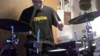 Strapping Young Lad - Force Fed on drums.