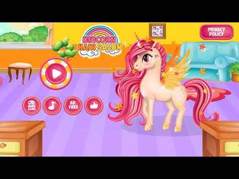 Rainbow Unicorn Makeover: Hair Salon for Girls Video
