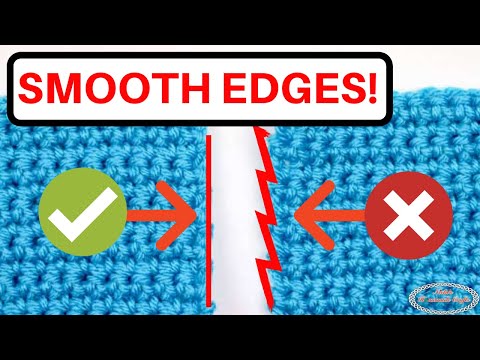 How to CROCHET SMOOTH EDGES for SC and HDC - Straight Edges
