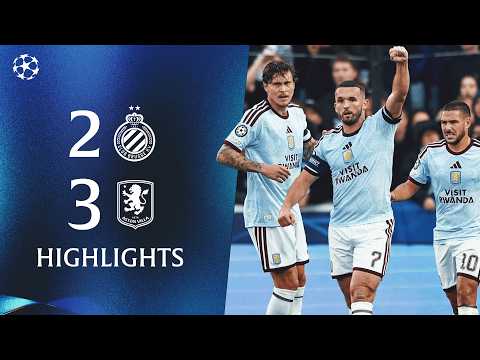 OFF THE MARK IN THE CHAMPIONS LEAGUE | Club Brugge 2-3 Villa | UEFA Champions League Highlights
