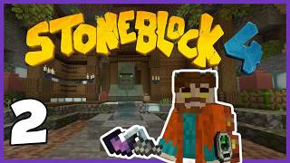 Progressing in FTB Stoneblock 4 – Unearther, Quartermaster Echo & World Engine Upgrade! (Ep 2)
