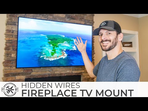 How to Mount a TV Above a Fireplace and Hide Wires Video