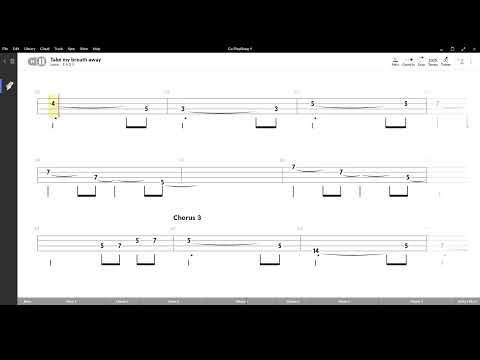 Take my breath away ( Berlin ) ,Tablatura e base Senza Basso - Backing bass track - NO BASS