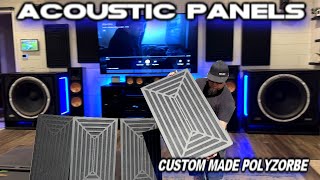 Home Audio Sound Improvement - Custom PolyZorbe Acoustic Panels Designed, Cut & Mounted