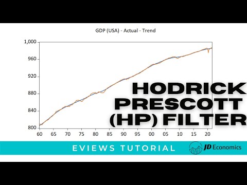 Hodrick-Prescott (hp) filter: EViews tutorial