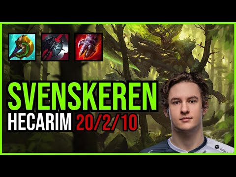 SVENSKEREN - HECARIM vs MASTER YI Jungle - NA Challenger - Patch 11.4 QUADRAKILL