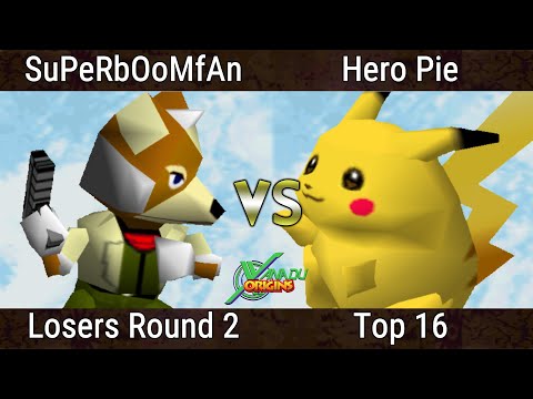 Xanadu Origins - SuPeRbOoMfAn (Fox) Vs. Hero Pie (Pikachu) Smash Bros - SSB64