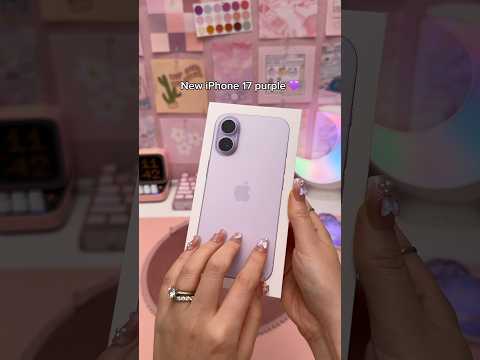 NEW iPhone 17 purple 💜 unboxing Apple iPhone