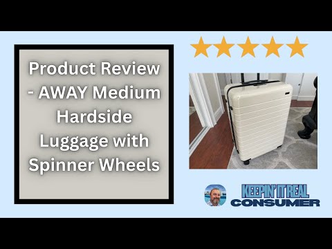 Away Medium Checked Luggage - 26-Inch Lightweight Hardside Suitcase with Custom WhisperGlide 360° Wheels, Interior Compression System, TSA-Accepted Lock - Jet Black video review thumbnail