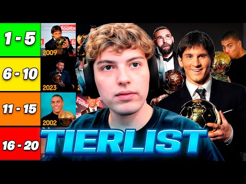 TODOS LOS BALONES DE ORO DEL SIGLO! CUAL FUE EL MEJOR Y EL PEOR? TIERLIST (2001-2025)