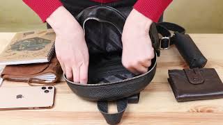 Жіночий рюкзак із натуральної шкіри Shvigel 16302 чорний