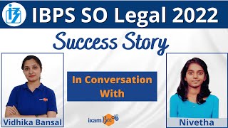 Success Story |  IBPS SO Legal 2022 | Selected Candidate | Nivetha