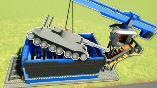 LEGO TANK SHREDDED IN GRINDER! - Brick Rigs Gameplay - Junkyard Grinder & Tow truck Roleplay