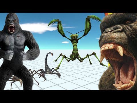 Animal Revolt Battle Simulator. Giant Invertebrates VS Mutant Primates