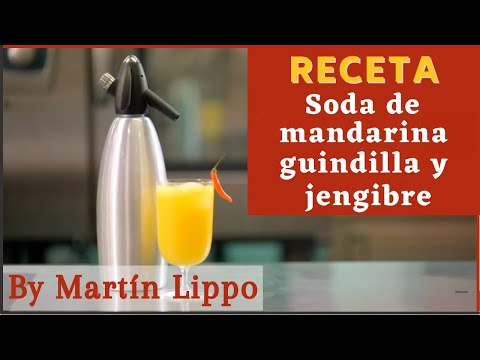 Soda de mandarina guindilla y jengibre.