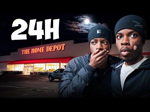 24 HOUR OVERNIGHT CHALLENGE IN HOME DEPOT (went like this)