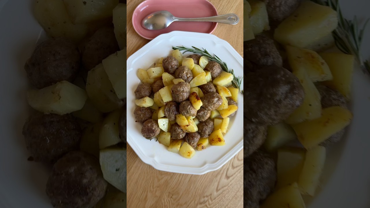 🇮🇹Meatball and Potatoes Easy Recipe!