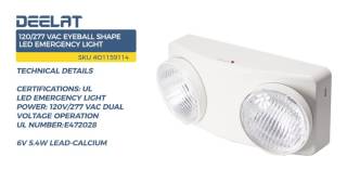 120/277 VAC Eyeball Shape LED Emergency Light