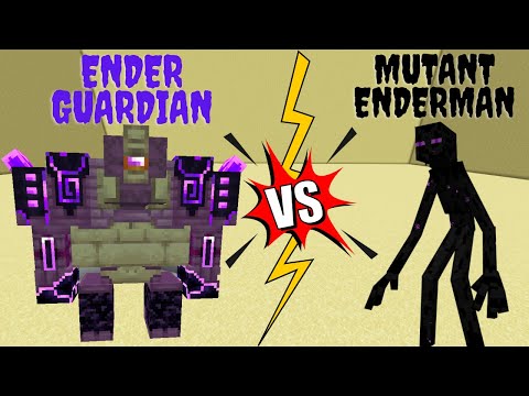 ENDER GUARDIAN VS MUTANT ENDERMAN  / Minecraft Mob Battle 1.16.5