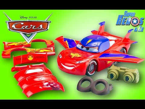 Disney Cars Flash McQueen Transformable Gear Up and Go Transforming McQueen Jouet Juguetes Rayo Video