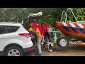 Reddingsbrigade en brandweer helpen bij overstromingen Zuid-Limburg