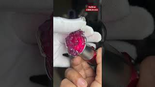Mặt Dây Chuyền Di Lặc Đá Ruby Tự Nhiên Bọc Bạc Ta Đeo Phong Thuỷ Cao Cấp 02