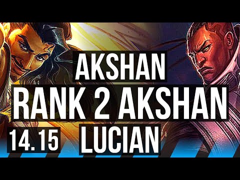 AKSHAN vs LUCIAN (MID) | Rank 2 Akshan, 76% winrate, 45k DMG | EUNE Challenger | 14.15