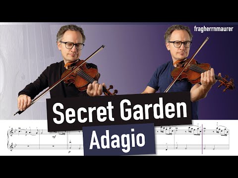 Secret Garden Adagio Arr. for 2 Violins, Cello and Piano | Violin Sheet Music | Piano Accompaniment