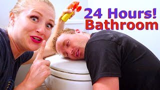 24 Hours In The Bathroom! Becca And Ryan Show Challenge!