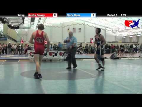 Austin Dewey vs. Clark Glass at 2013 ASICS University Nationals - FS