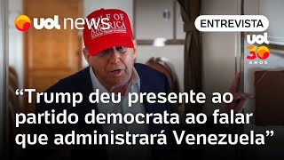 Trump deu presente para partido democrata ao falar que administrará Venezuela, diz professor nos EUA